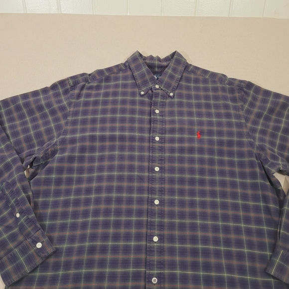 Ralph Lauren Mens Size XL Classic Fit Tartan Plaid Button Down Long Sleeve Shirt - Picture 3 of 13